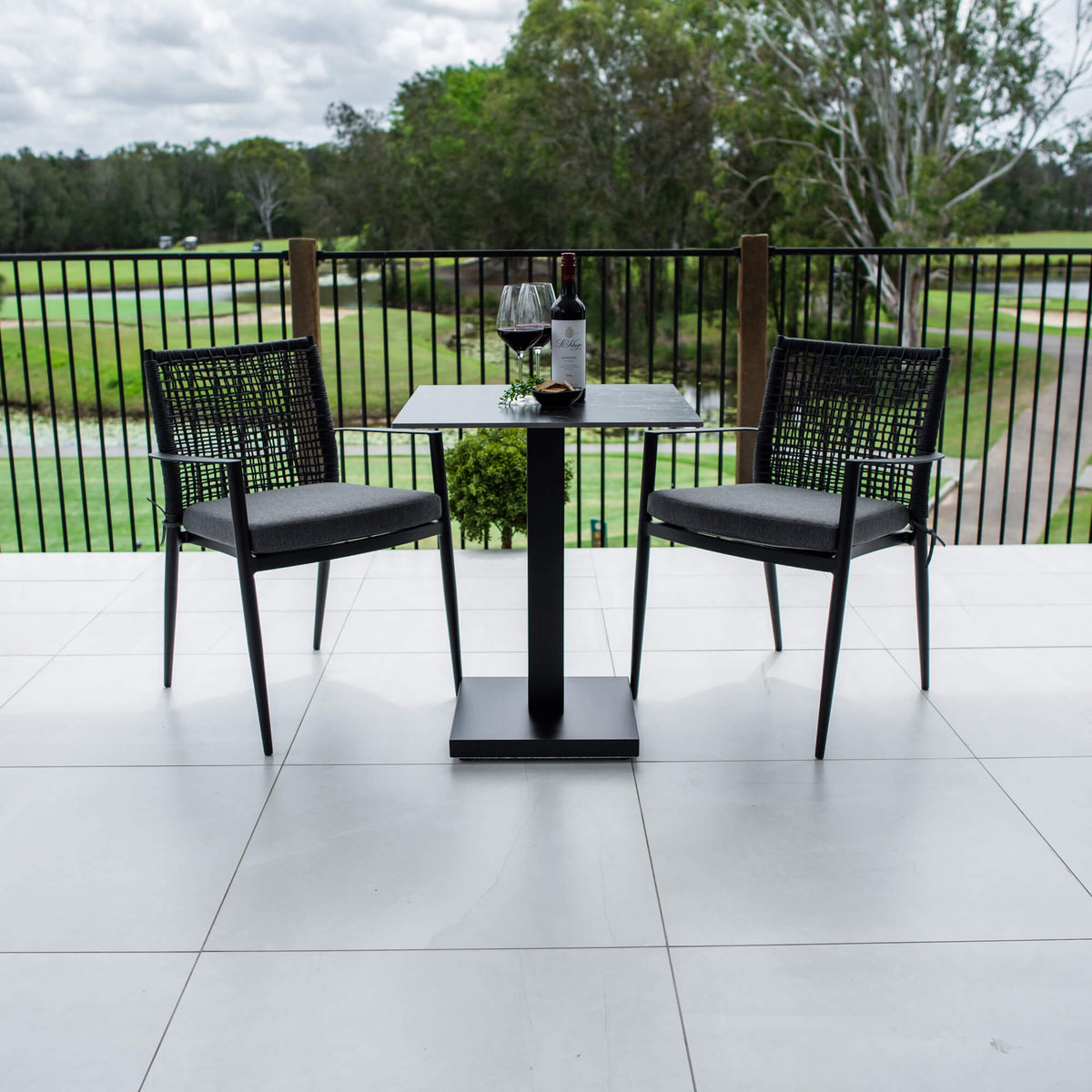 Vienna Rope Lennox - 3pce (60x60) - Outdoor Bistro Set - Outdoor Dining Set