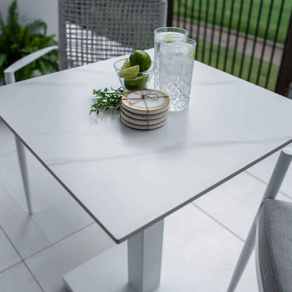 Vienna Rope Lennox - 3pce (60x60) - Outdoor Bistro Set - Outdoor Dining Set