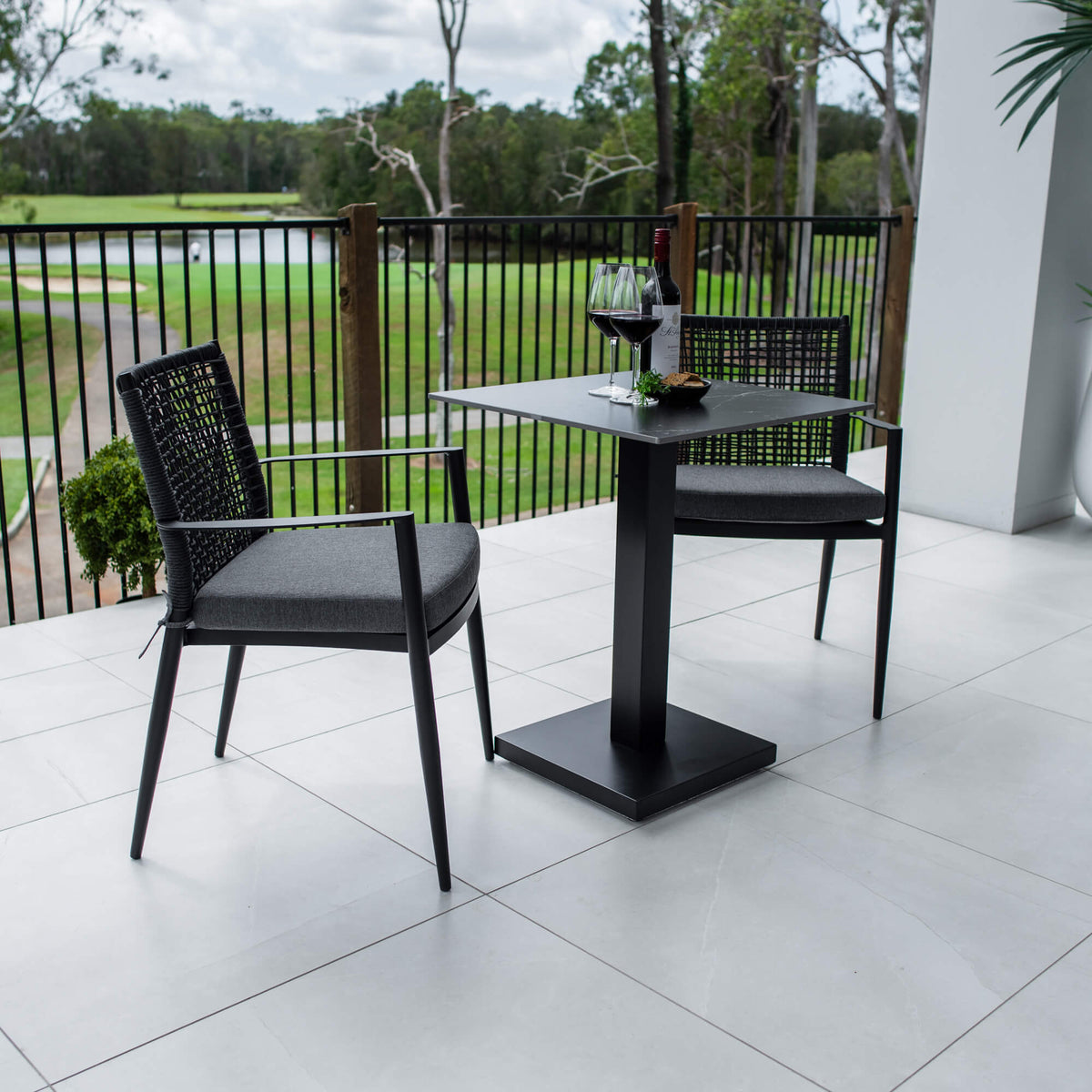 Vienna Rope Lennox - 3pce (60x60) - Outdoor Bistro Set - Outdoor Dining Set
