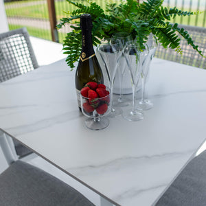 best-outdoor-furniture-Vienna Rope Lennox - 5pce (80x80) - Outdoor Bistro Set - Outdoor Dining Set #color_WHITE