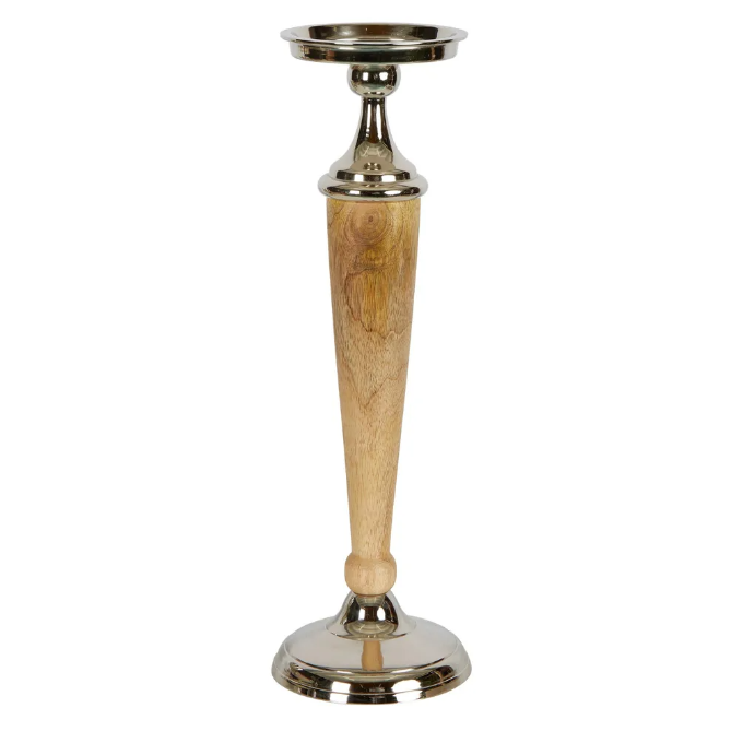 best-outdoor-furniture-Atlas Aluminium Wooden Candle Holder Large