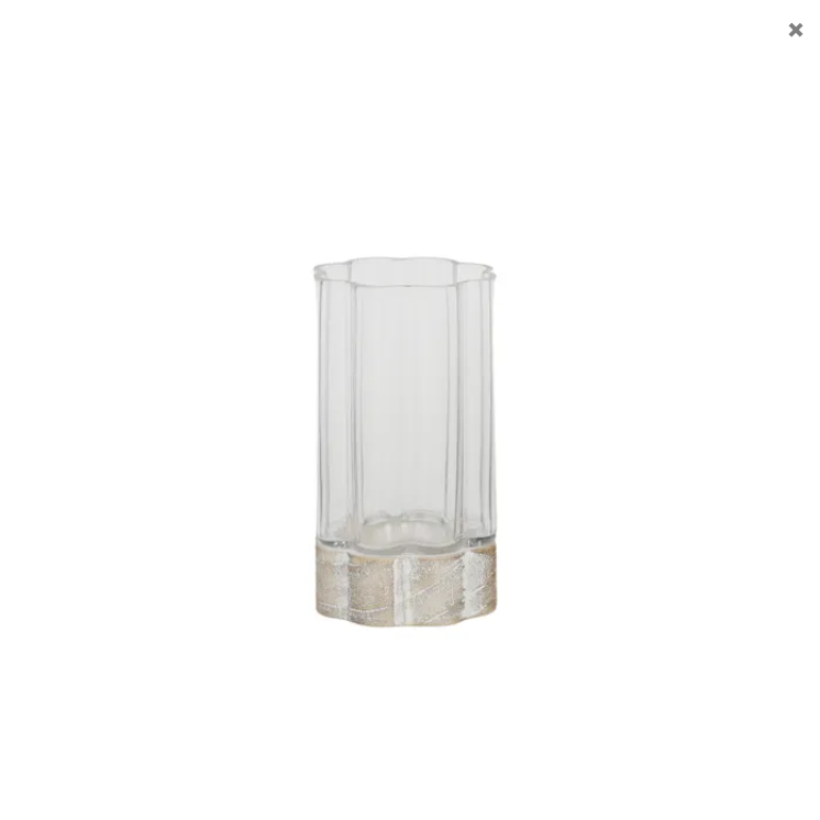 best-outdoor-furniture-Flower Glass/Wood Hurricane White