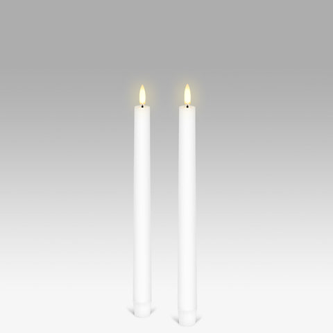 UYUNI Lighting 2 Pack Nordic White Taper Candle 2.3 x 25cm