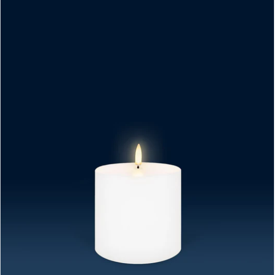 best-outdoor-furniture-UYUNI Lighting Nordic White Pillar Candle 10.1 x 10.1cm