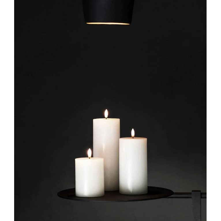 UYUNI Lighting Nordic White Pillar Candle 15.2 x 10.1cm