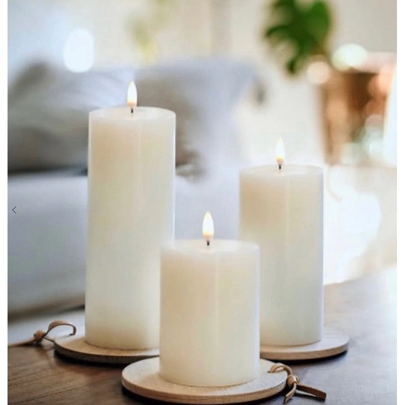 UYUNI Lighting Nordic White Pillar Candle 15.2 x 10.1cm