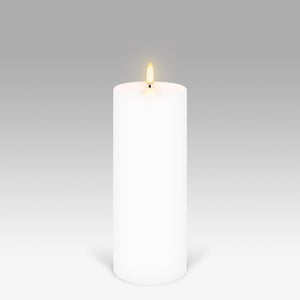 best-outdoor-furniture-UYUNI Lighting Nordic White Pillar Candle 20.3 x 7.8cm
