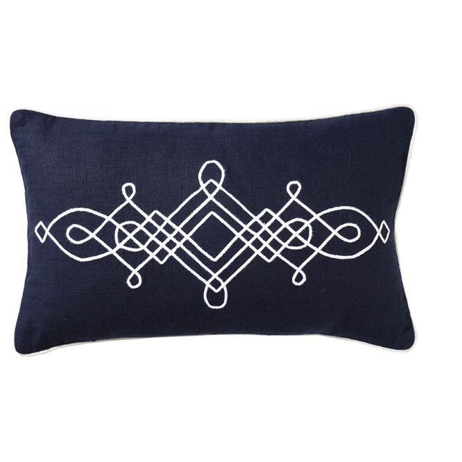 best-outdoor-furniture-Linen Cape Cod Navy - Indoor Cushion (30 x 50)