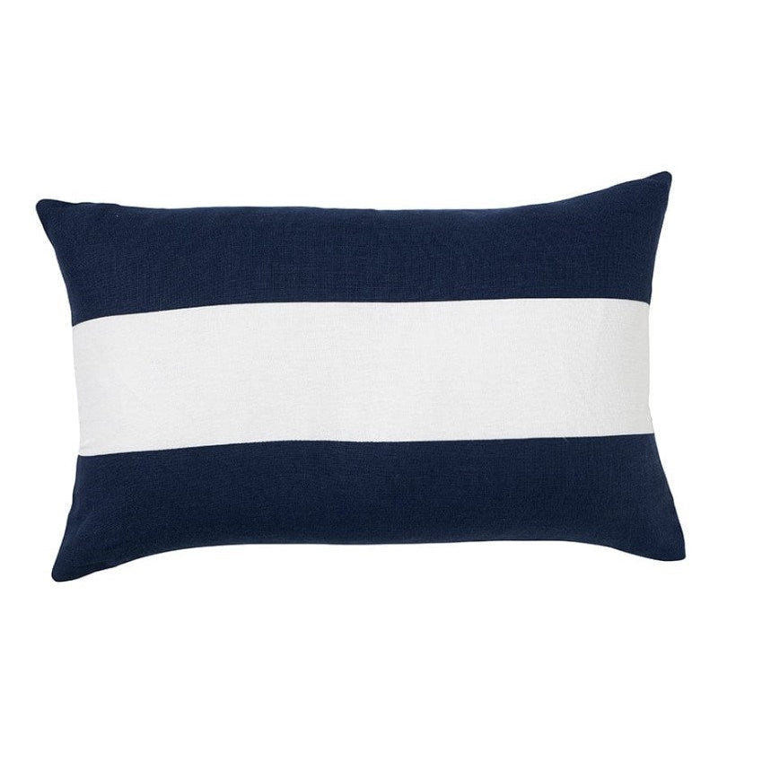 best-outdoor-furniture-Linen Stripe Navy - Indoor Cushion (30 x 50)