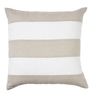 best-outdoor-furniture-Linen Stripe Sand - Indoor Cushion