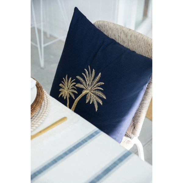 Royal Navy Palm Indoor Cushion (55 x 55) OFO Outdoor Furniture