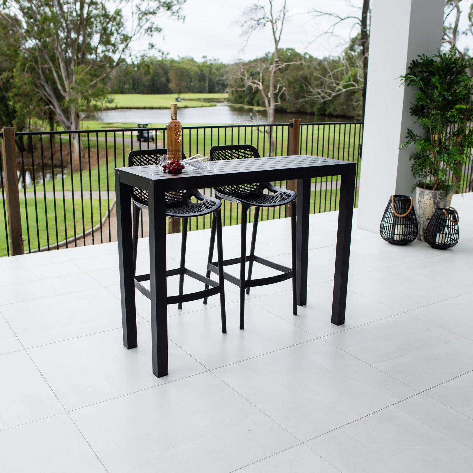 best-outdoor-furniture-Air 75 Aria - 3pce (130x45) - Outdoor Bar Set #color_BLACK