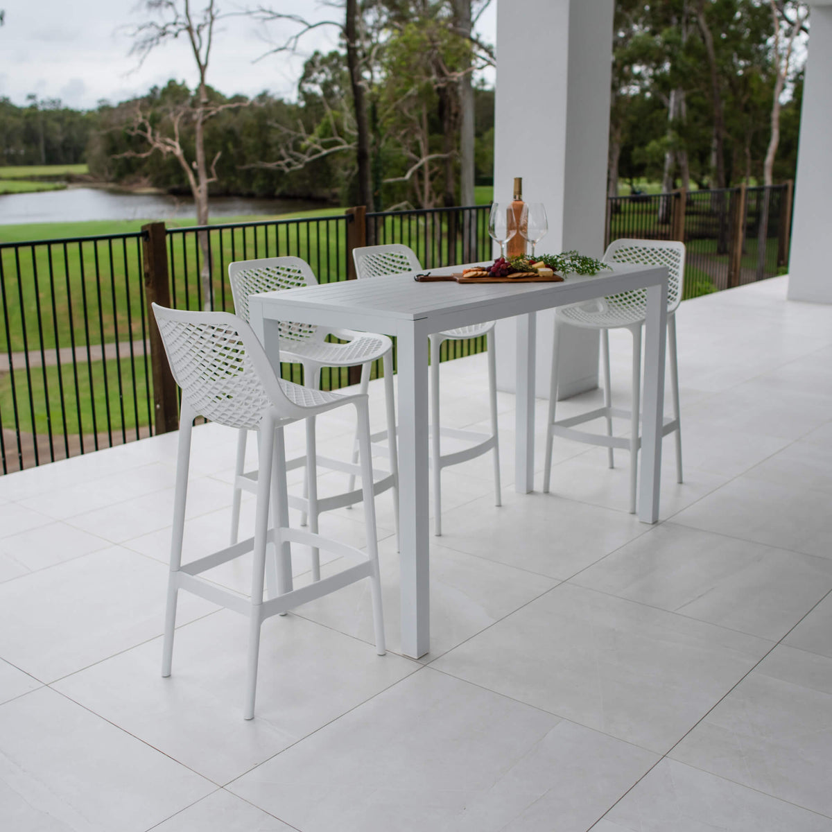 best-outdoor-furniture-Air 75 Aria - 5pce (150x65) - Outdoor Bar Set #color_WHITE