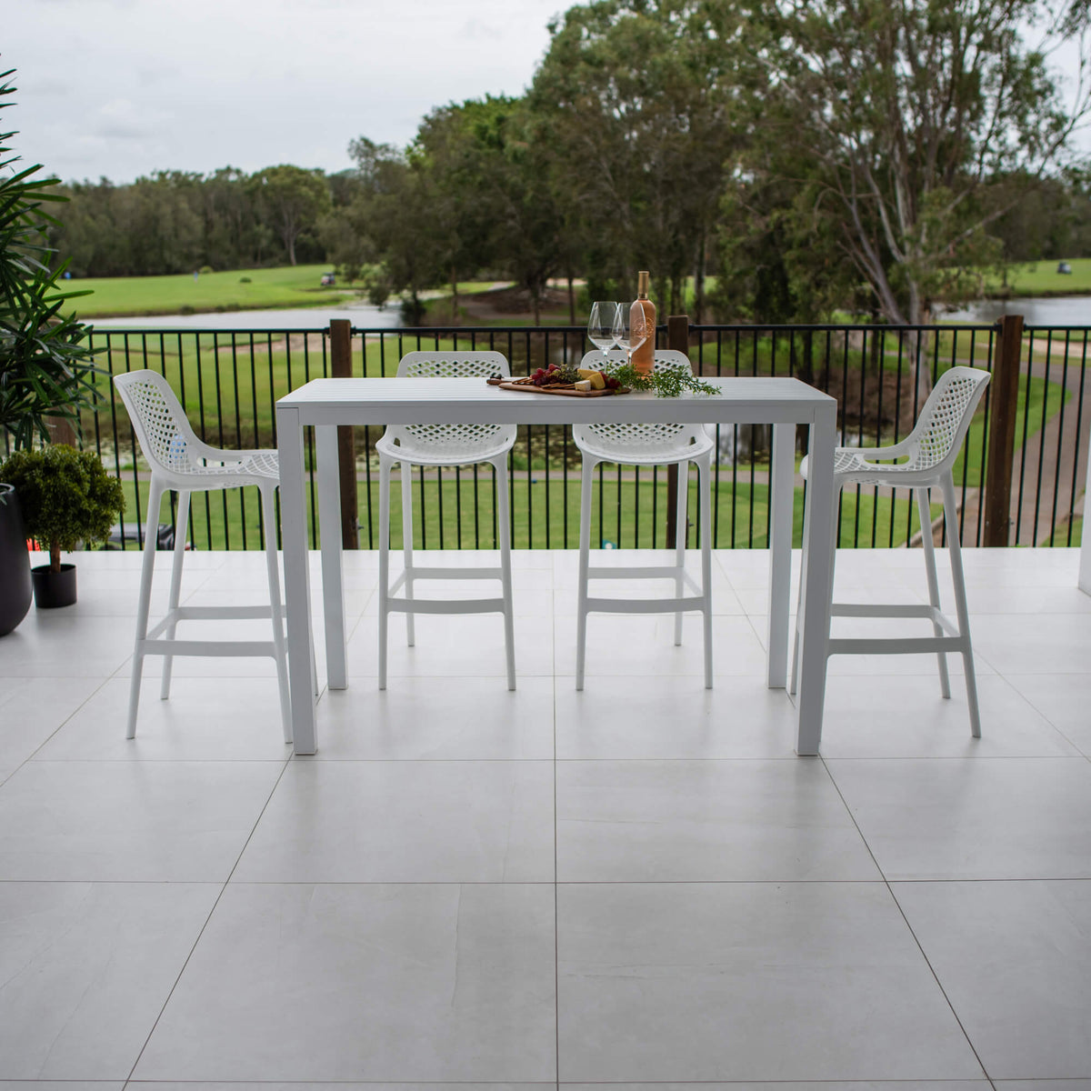 best-outdoor-furniture-Air 75 Aria - 5pce (150x65) - Outdoor Bar Set #color_WHITE