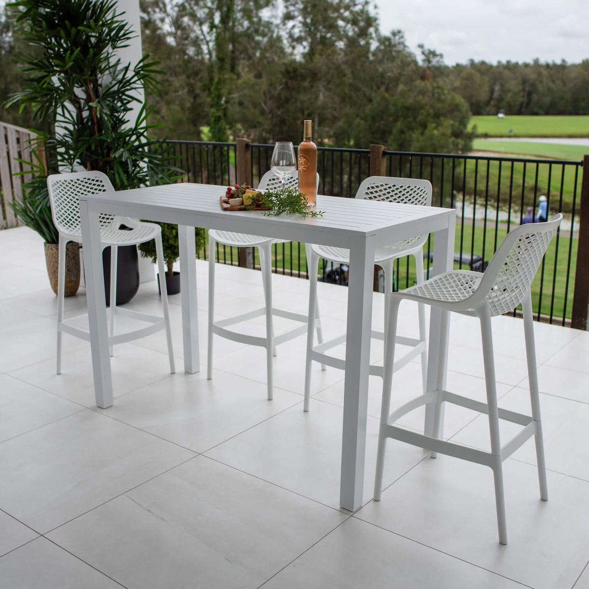 best-outdoor-furniture-Air 75 Aria - 5pce (150x65) - Outdoor Bar Set #color_WHITE