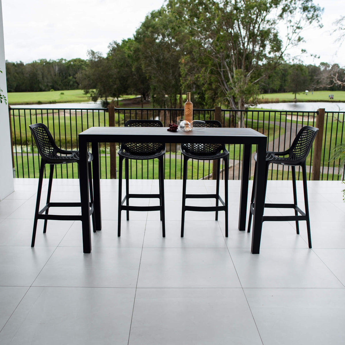 best-outdoor-furniture-Air 75 Aria - 5pce (150x65) - Outdoor Bar Set #color_BLACK