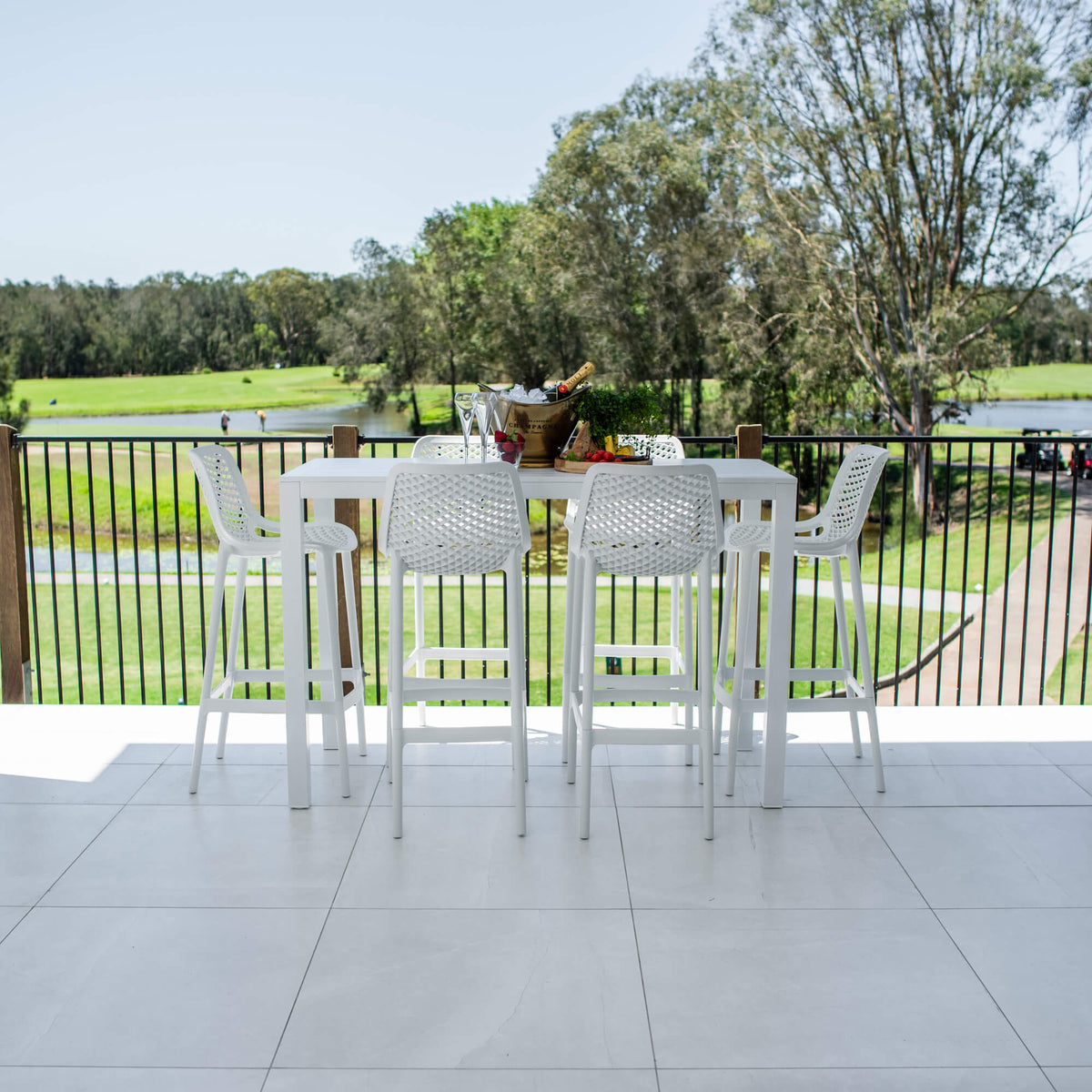 best-outdoor-furniture-Air 75 - Alum Slat Bar - 7pce - Outdoor Bar Set #color_WHITE