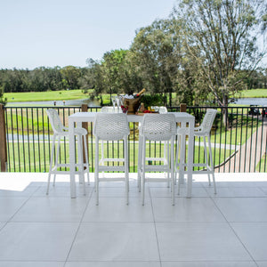 best-outdoor-furniture-Air 75 - Alum Slat Bar - 7pce - Outdoor Bar Set #color_WHITE