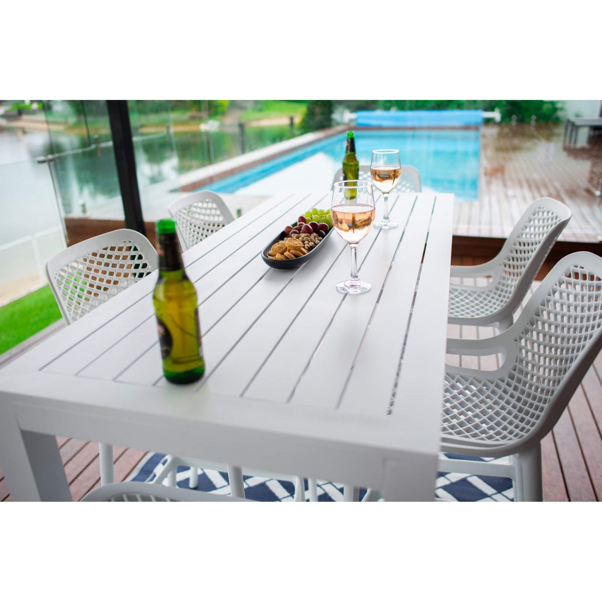 best-outdoor-furniture-Air 75 - Alum Slat Bar - 7pce - Outdoor Bar Set #color_WHITE