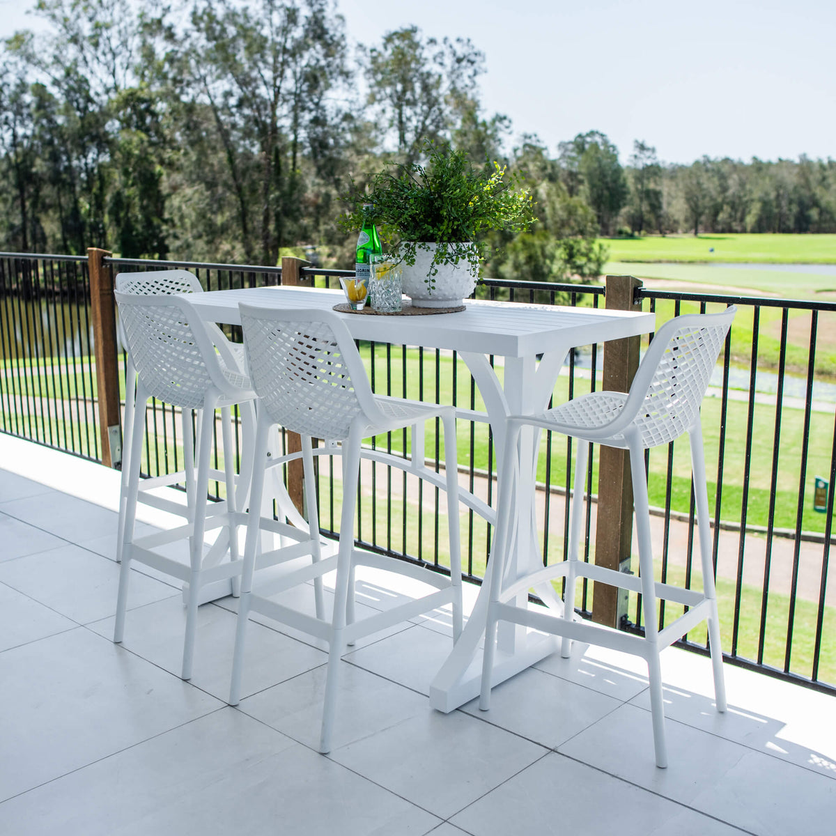 Air 75 - Bergen Slat Bar 150 - 5pce - Outdoor Bar Set
