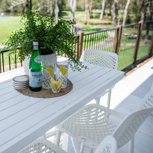best-outdoor-furniture-Air 75 - Bergen Slat Bar 150 - 5pce - Outdoor Bar Set #color_WHITE