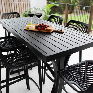 best-outdoor-furniture-Air 75 - Bergen Slat Bar 150 - 7pce - Outdoor Bar Set #color_BLACK