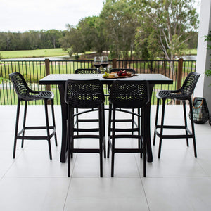 best-outdoor-furniture-Air 75 - Bergen Slat Bar 150 - 7pce - Outdoor Bar Set #color_BLACK