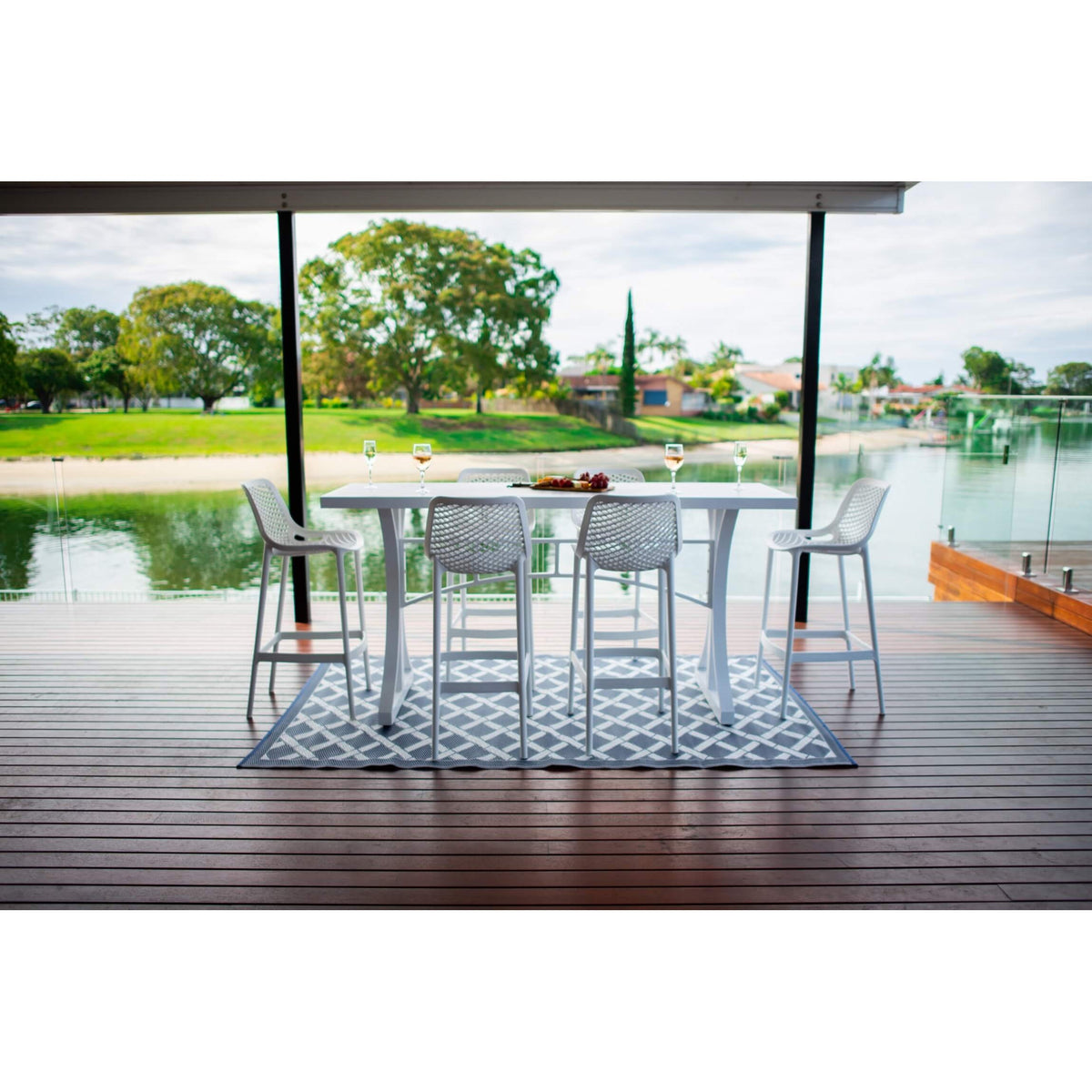 best-outdoor-furniture-Air 75 - Bergen Slat Bar 200 - 7pce - Outdoor Bar Set #color_WHITE