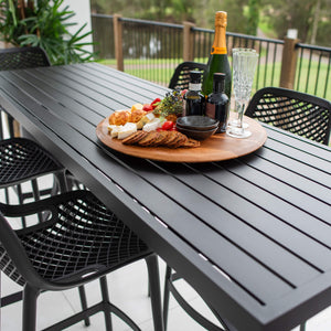 best-outdoor-furniture-Air 75 - Bergen Slat Bar 200 - 7pce - Outdoor Bar Set #color_BLACK