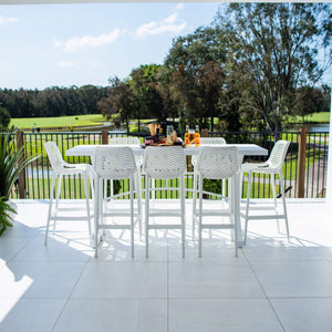 best-outdoor-furniture-Air 75 Bergen - 9pce (200x65) - Outdoor Bar Set #color_WHITE