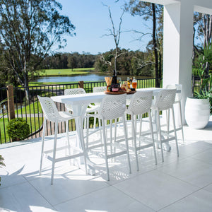 best-outdoor-furniture-Air 75 Bergen - 9pce (200x65) - Outdoor Bar Set #color_WHITE