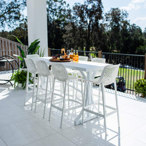 best-outdoor-furniture-Air 75 Bergen - 9pce (200x65) - Outdoor Bar Set #color_WHITE