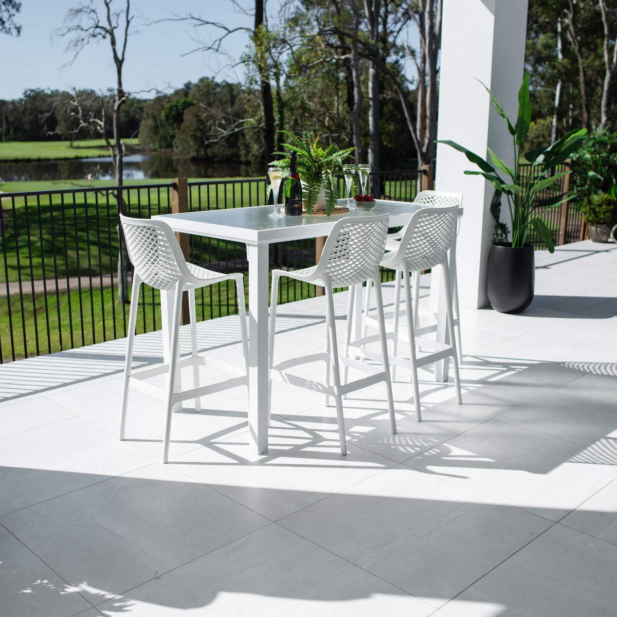 best-outdoor-furniture-Air 75 Hudson - 5pce (150x80) - Outdoor Bar Set #color_WHITE