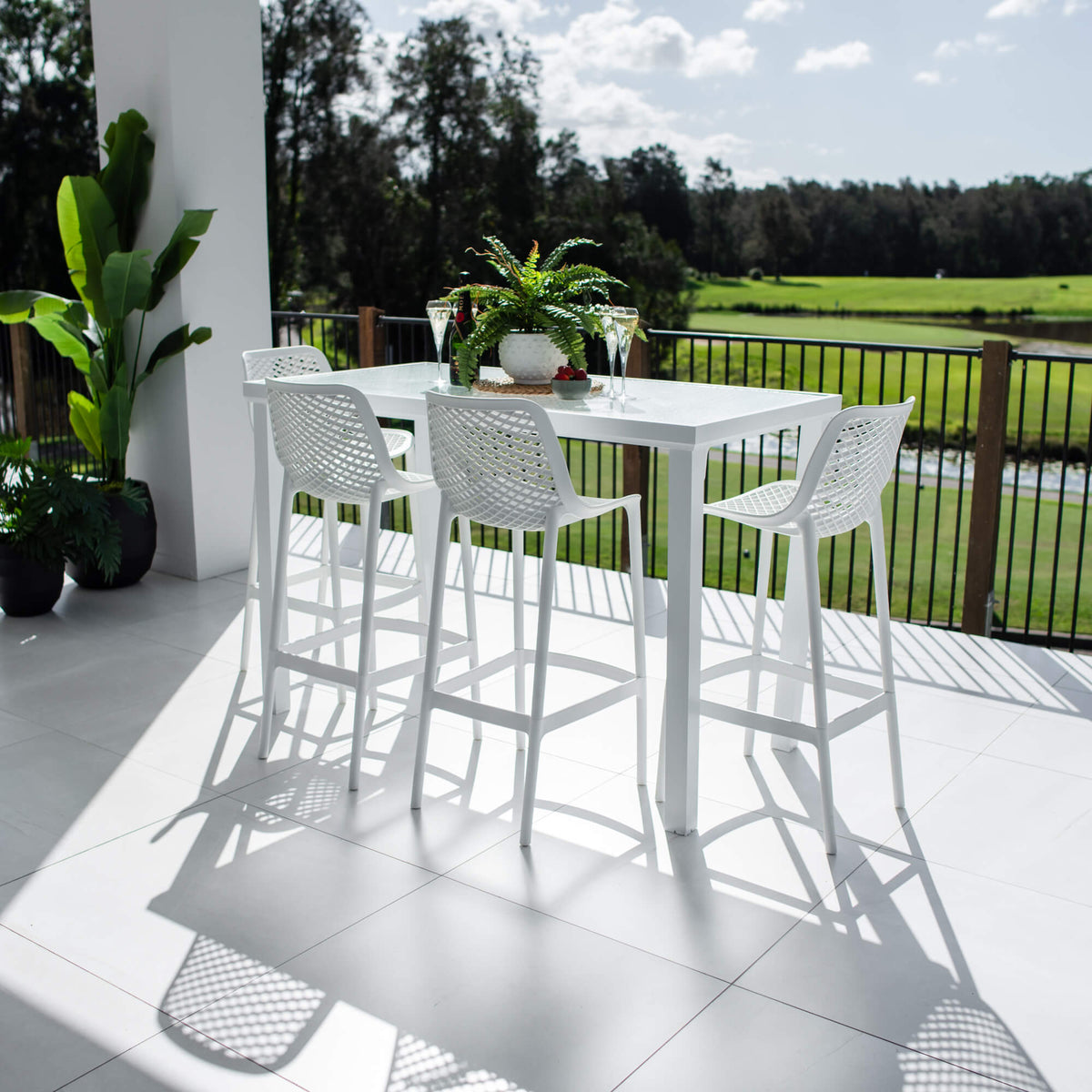 best-outdoor-furniture-Air 75 Hudson - 5pce (150x80) - Outdoor Bar Set #color_WHITE