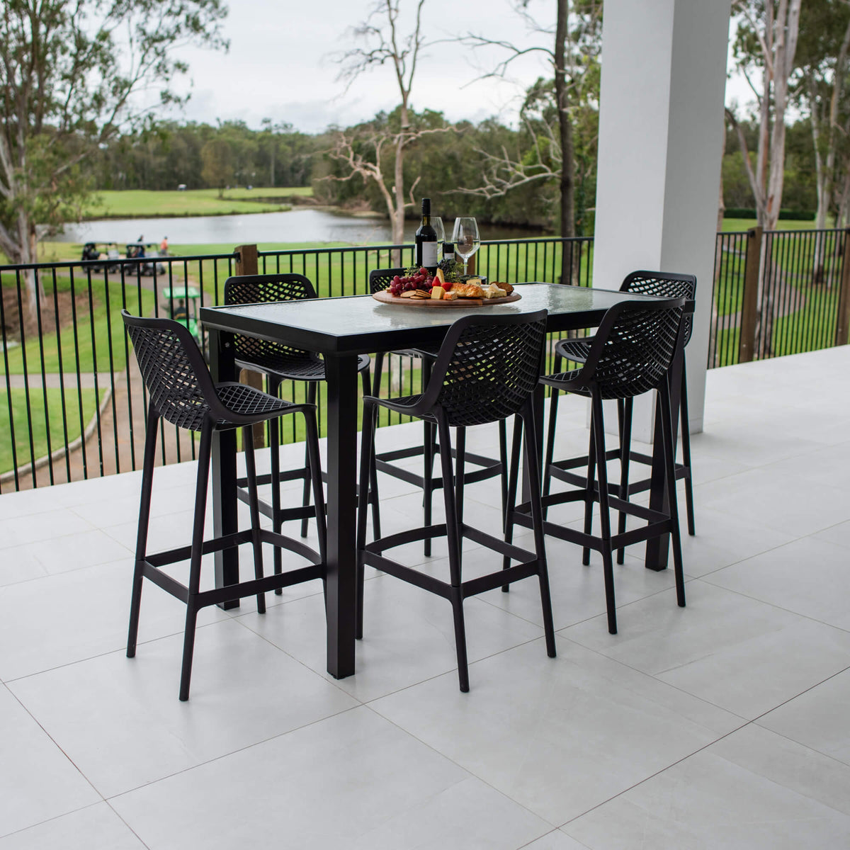 best-outdoor-furniture-Air 75 - 7pce Hudson Bar - Outdoor Bar Set #color_BLACK