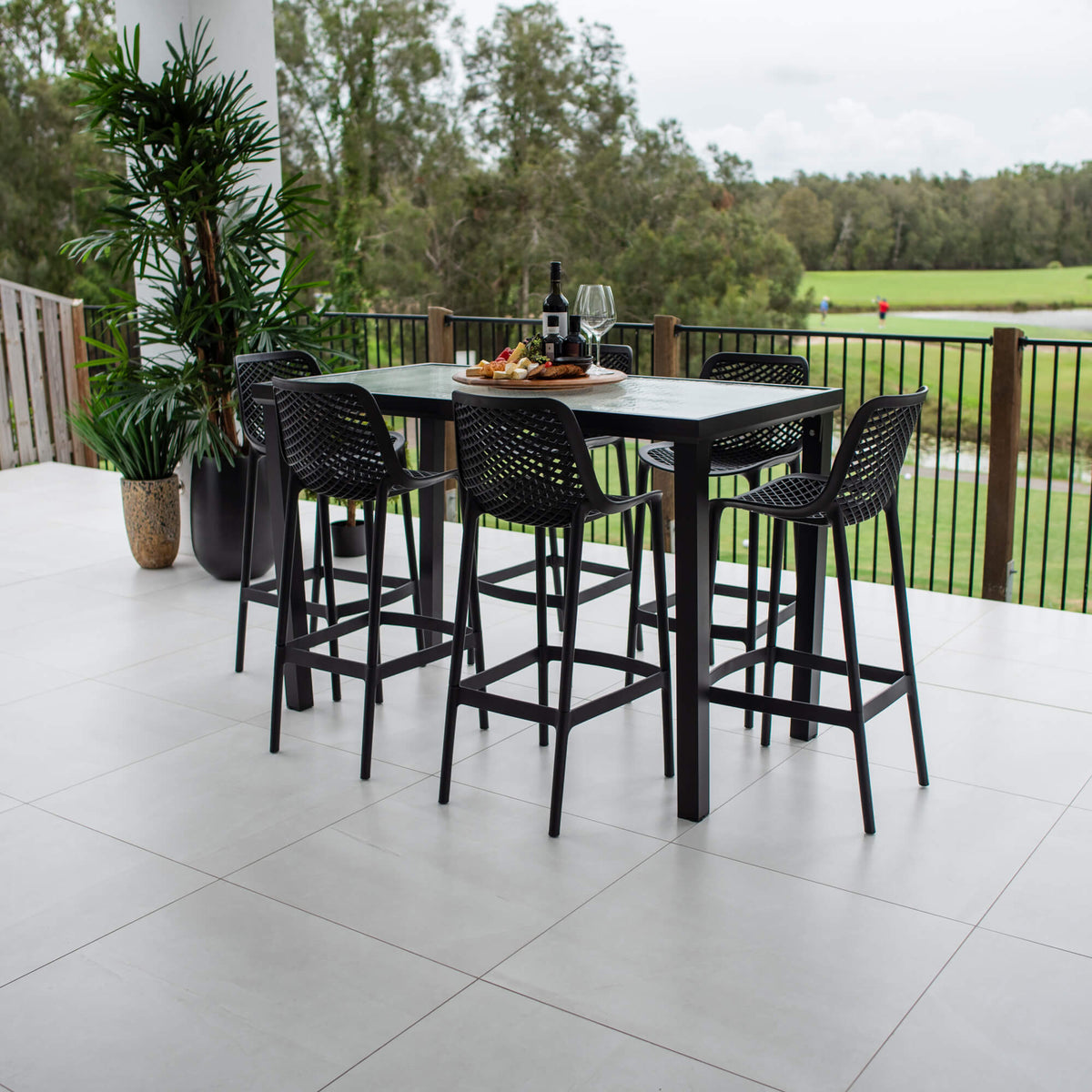 best-outdoor-furniture-Air 75 - 7pce Hudson Bar - Outdoor Bar Set #color_BLACK