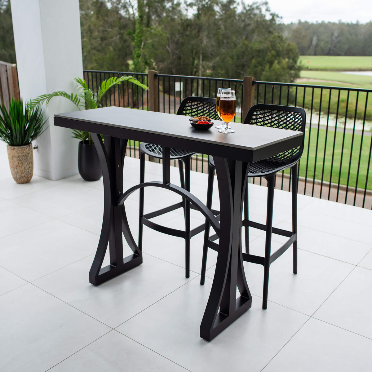 best-outdoor-furniture-Air 75 Malibu - 3pce (130x45) - Outdoor Bar Set #color_BLACK