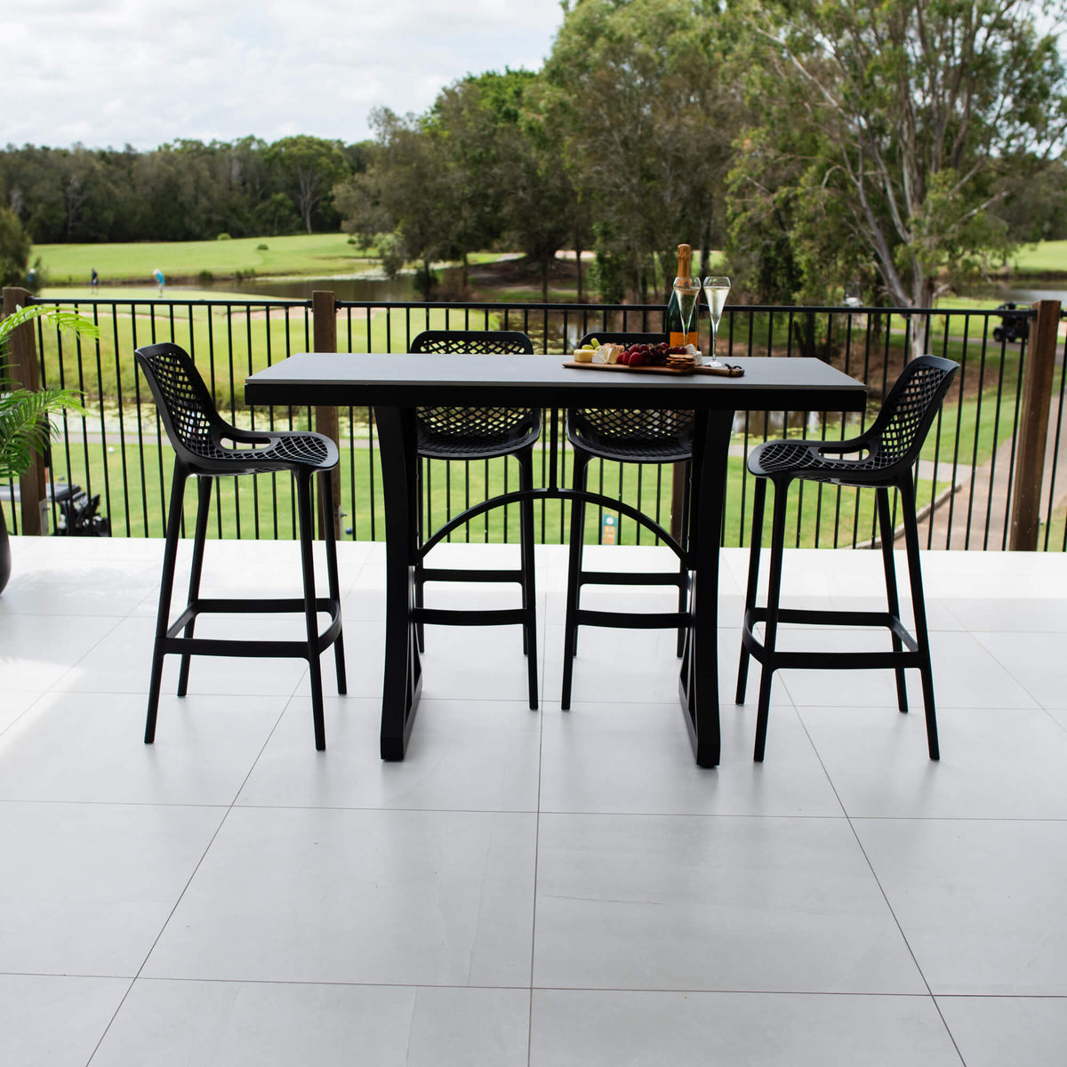 best-outdoor-furniture-Air 75 Malibu - 5pce (150x65) - Outdoor Bar Set #color_BLACK