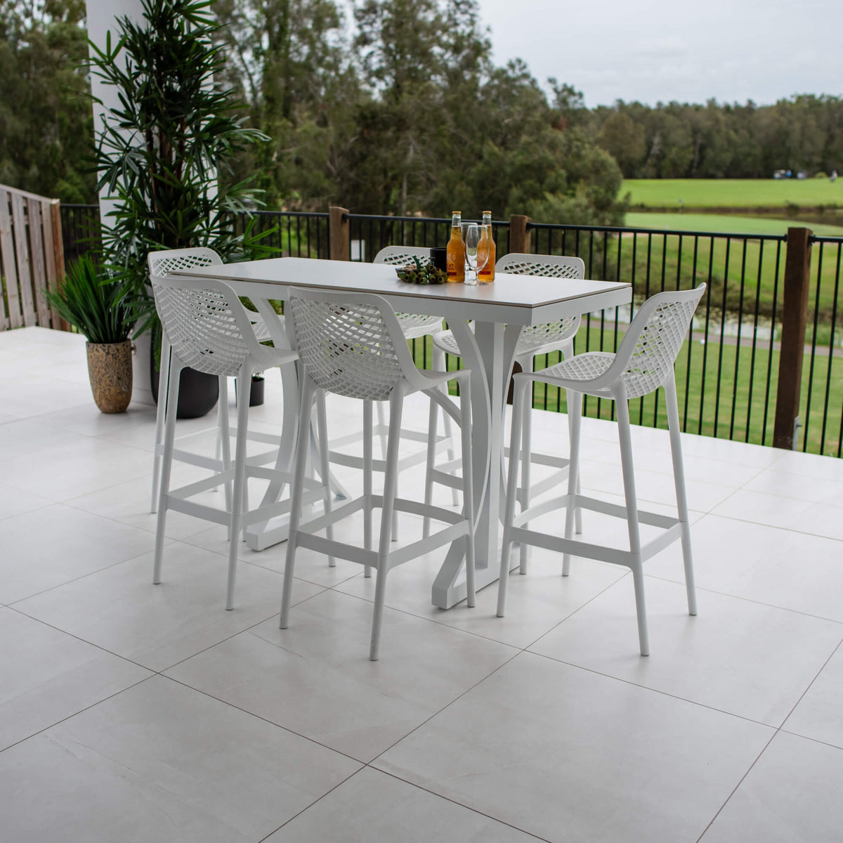 best-outdoor-furniture-Air 75 Malibu - 7pce (150x65) - Outdoor Bar Set #color_WHITE