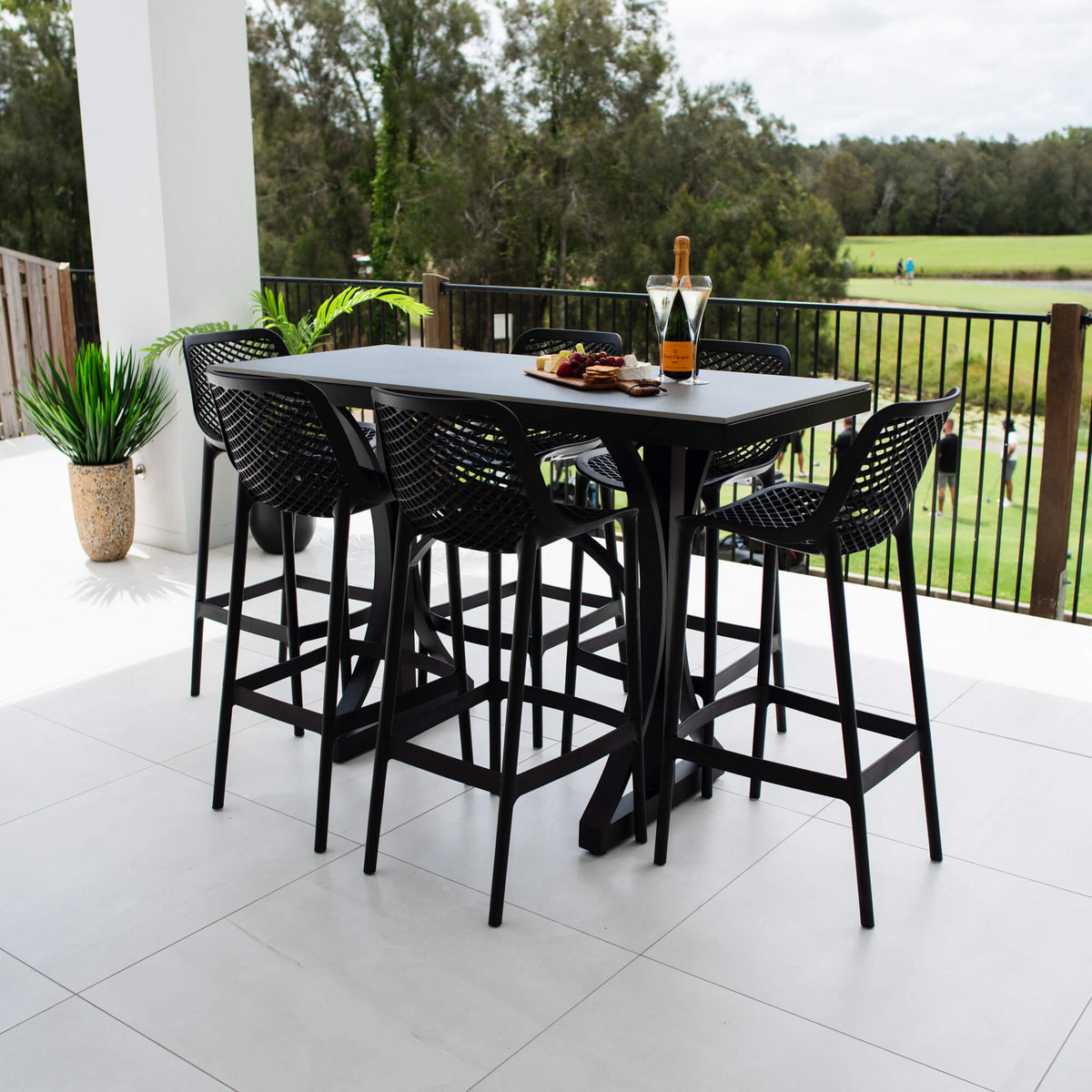 best-outdoor-furniture-Air 75 Malibu - 7pce (150x65) - Outdoor Bar Set #color_BLACK