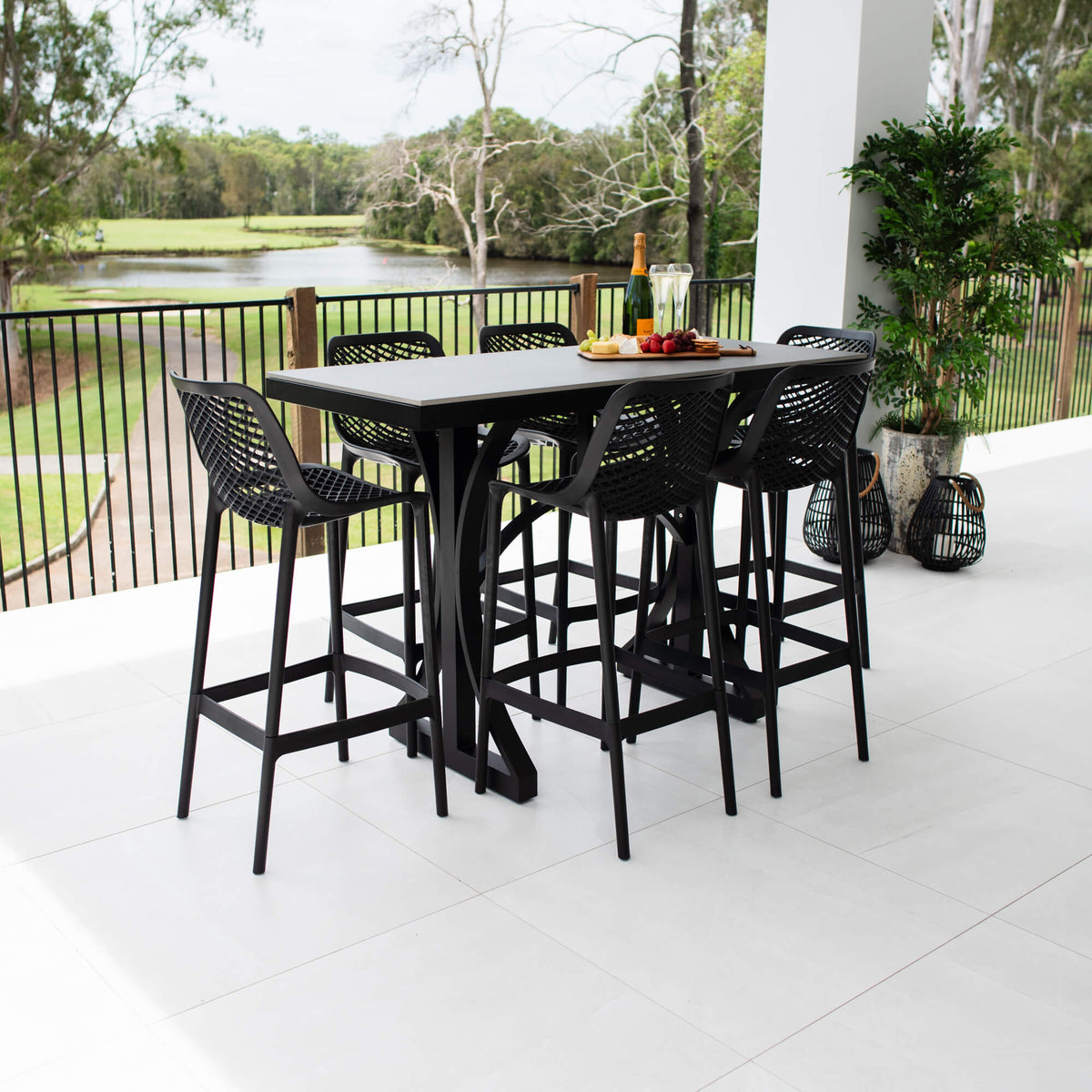 best-outdoor-furniture-Air 75 Malibu - 7pce (150x65) - Outdoor Bar Set #color_BLACK