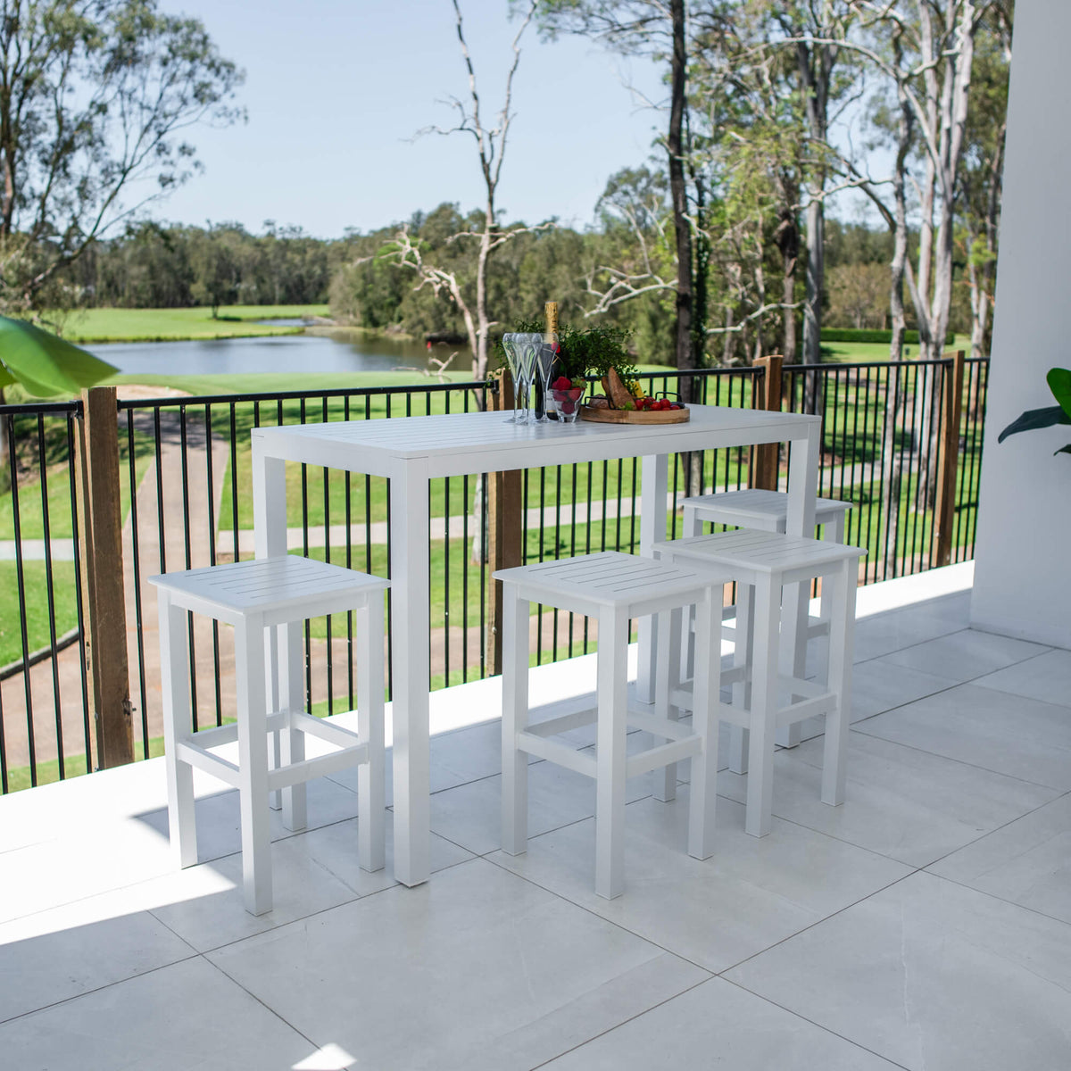 Slat Bar - 5pce - 150 Outdoor Bar Set