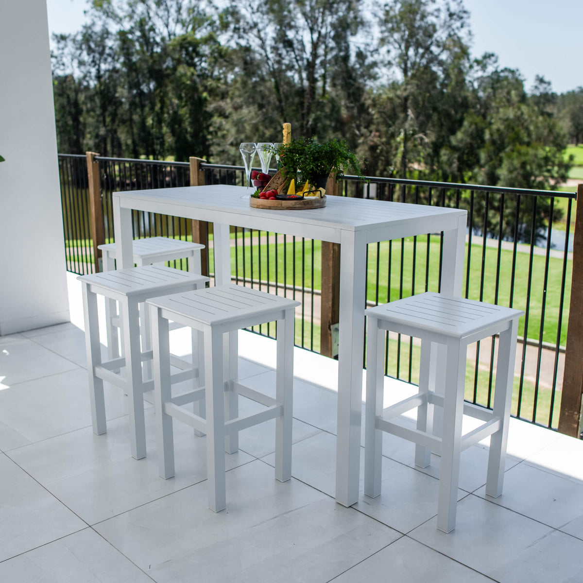 Slat Bar - 5pce - 150 Outdoor Bar Set