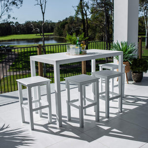 best-outdoor-furniture-Kirra Aria - 5pce (150x80) - Outdoor Bar Set #color_WHITE