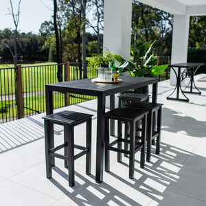 best-outdoor-furniture-Kirra Aria - 5pce (150x80) - Outdoor Bar Set #color_BLACK