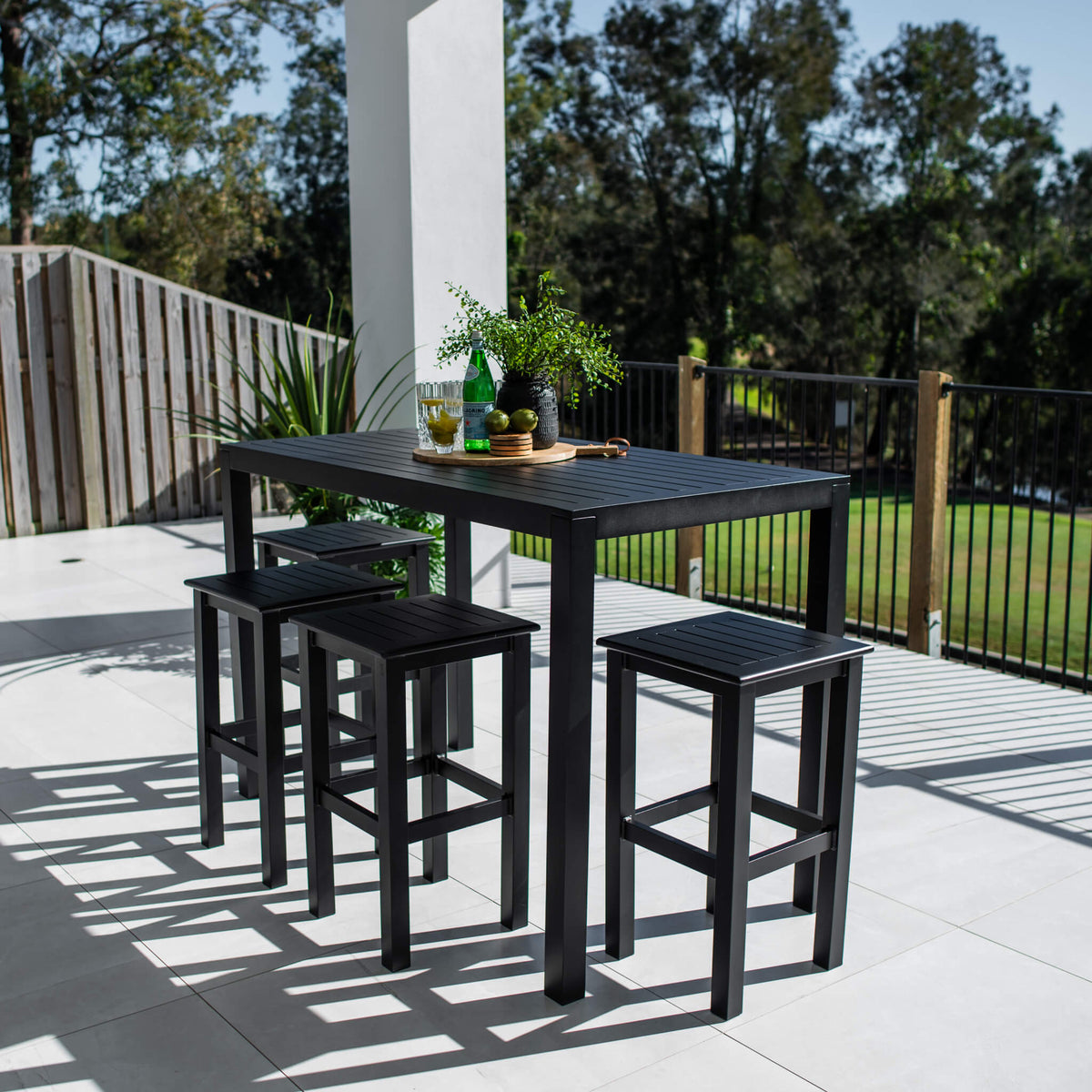 best-outdoor-furniture-Kirra Aria - 5pce (150x80) - Outdoor Bar Set #color_BLACK