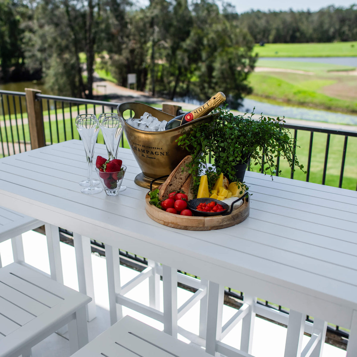 best-outdoor-furniture-Alum Slat Bar - 7pce - Outdoor Bar Set F #color_WHITE