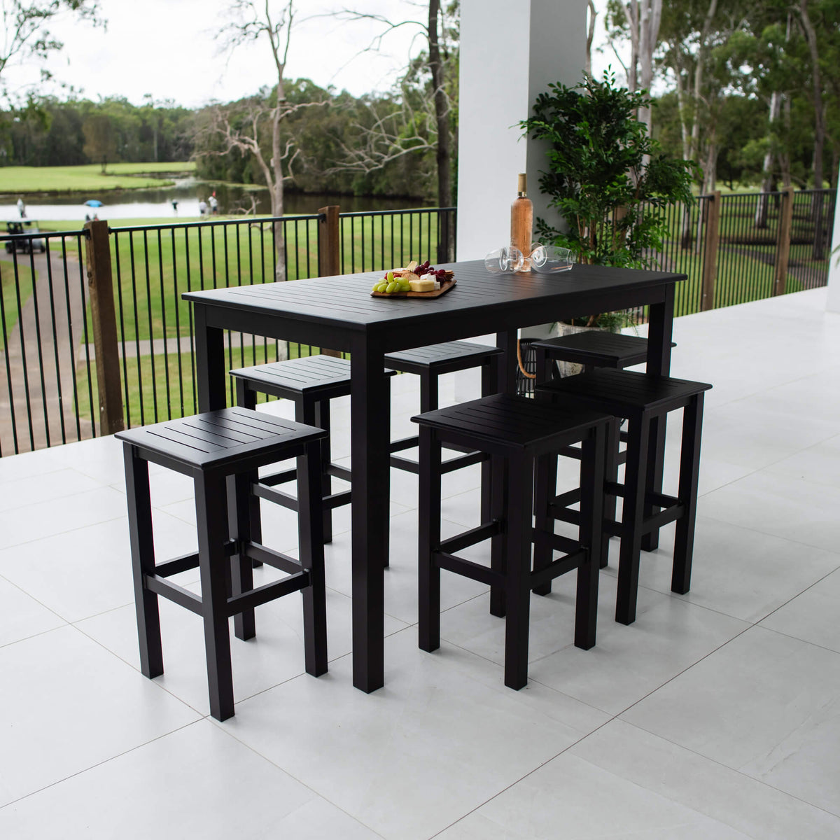 best-outdoor-furniture-Kirra Aria - 7pce (150x80) - Outdoor Bar Set #color_BLACK