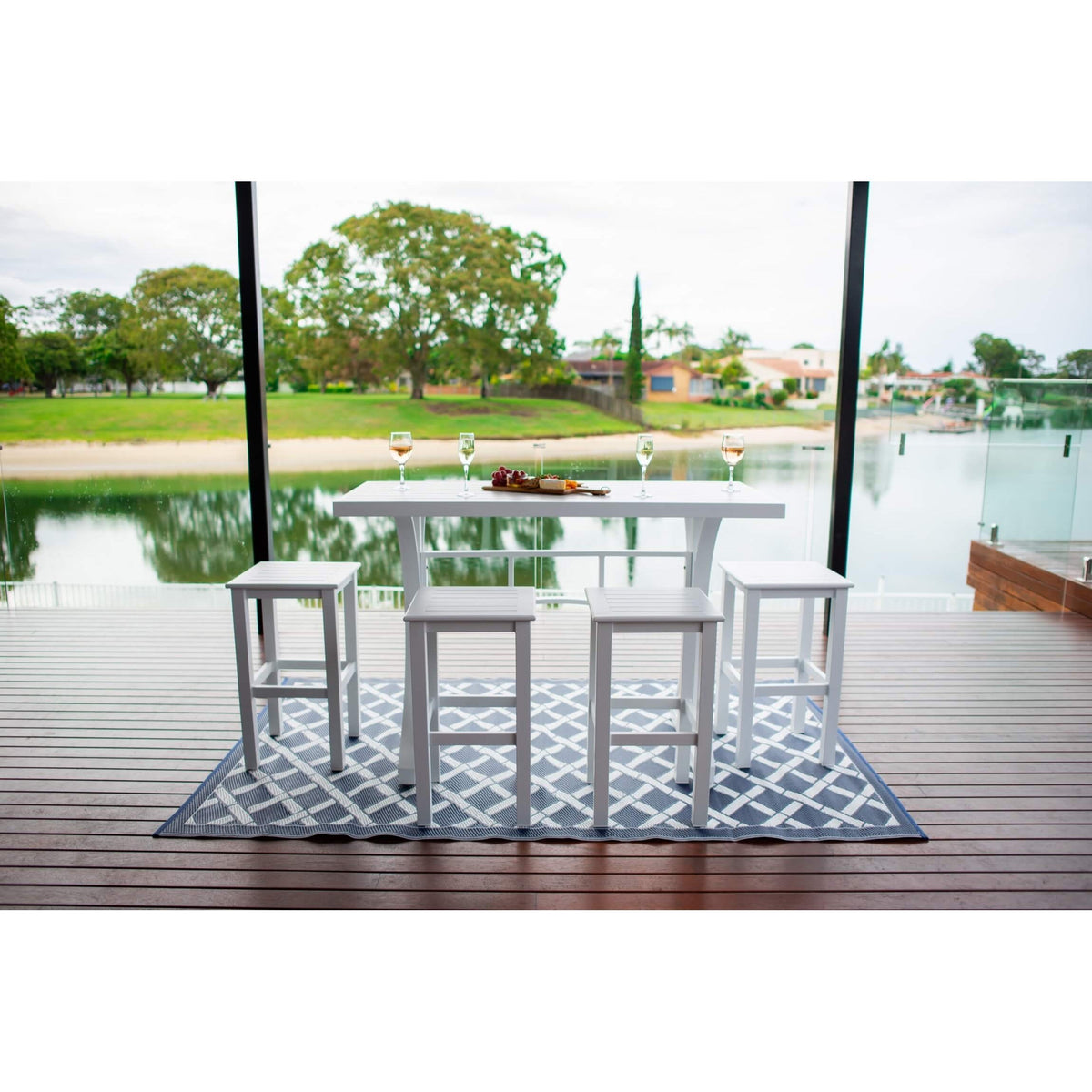 best-outdoor-furniture-SLAT - Bergen Slat Bar 150 - 5pce - Outdoor Bar Set #color_BLACK