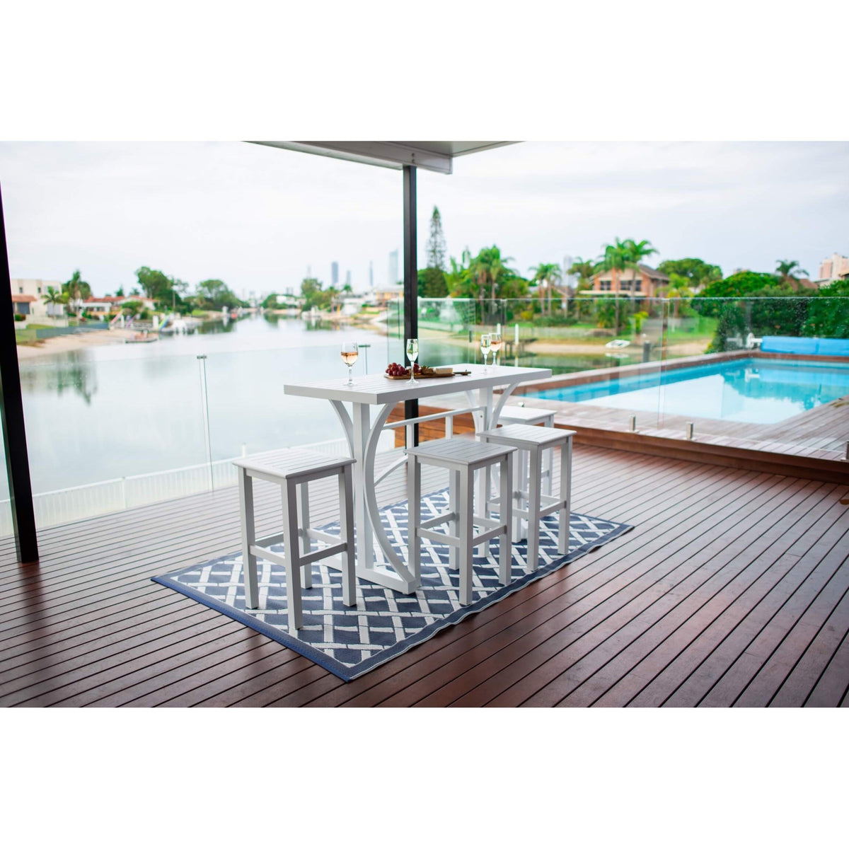 best-outdoor-furniture-SLAT - Bergen Slat Bar 150 - 5pce - Outdoor Bar Set #color_BLACK